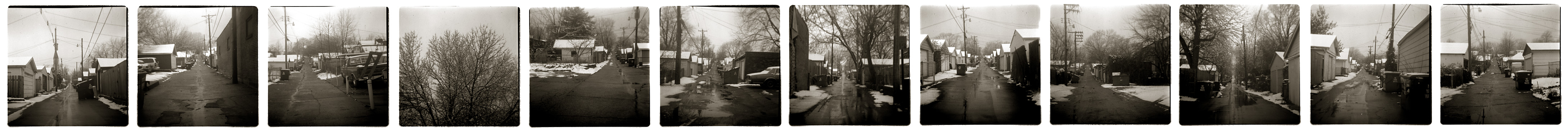 Alleys: Looking west from Roger