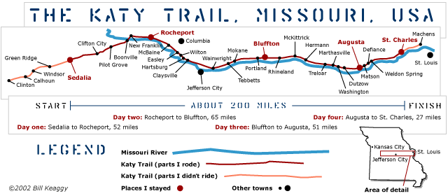 Katy Trail map