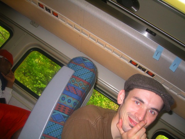 Daddy on the train